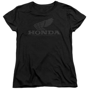 AN OFFCIALLY LICENSED HONDA VINTAGE WING WOMEN'S REGULAR FIT T-SHIRT BLACK