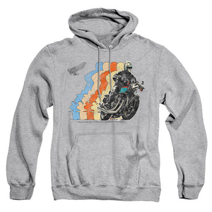 AN OFFCIALLY LICENSED HONDA RETRO HONDA ADULT UNISEX PULLOVER HOODIE ATHLETIC HEATHER