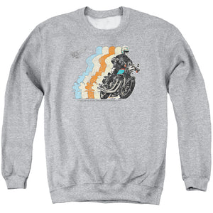 AN OFFCIALLY LICENSED HONDA RETRO HONDA ADULT UNISEX CREWNECK SWEATSHIRT ATHLETIC HEATHER