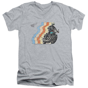 AN OFFCIALLY LICENSED HONDA RETRO HONDA MEN'S V-NECK T-SHIRT ATHLETIC HEATHER