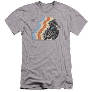 AN OFFCIALLY LICENSED HONDA RETRO HONDA MEN'S PREMIUM SLIM FIT T-SHIRT ATHLETIC HEATHER
