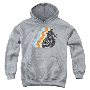 AN OFFCIALLY LICENSED HONDA RETRO HONDA YOUTH HOODIE ATHLETIC HEATHER
