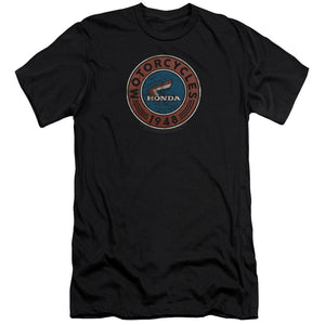 AN OFFCIALLY LICENSED HONDA MOTORCYCLE MEN'S PREMIUM SLIM FIT T-SHIRT BLACK