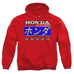AN OFFCIALLY LICENSED HONDA KANJI RACING ADULT UNISEX PULLOVER HOODIE RED