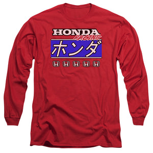 AN OFFCIALLY LICENSED HONDA KANJI RACING MEN'S LONG SLEEVE T-SHIRT RED