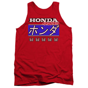 AN OFFCIALLY LICENSED HONDA KANJI RACING ADULT UNISEX TANK TOP RED