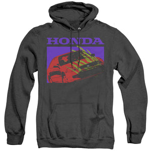 AN OFFCIALLY LICENSED HONDA CIVIC BOLD ADULT UNISEX HEATHER PULLOVER HOODIE BLACK