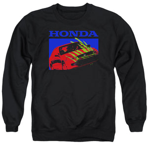 AN OFFCIALLY LICENSED HONDA CIVIC BOLD ADULT UNISEX CREWNECK SWEATSHIRT BLACK