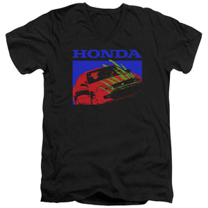 AN OFFCIALLY LICENSED HONDA CIVIC BOLD MEN'S V-NECK T-SHIRT BLACK