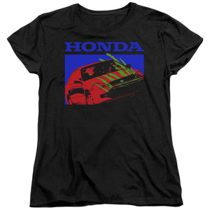 AN OFFCIALLY LICENSED HONDA CIVIC BOLD WOMEN'S REGULAR FIT T-SHIRT BLACK