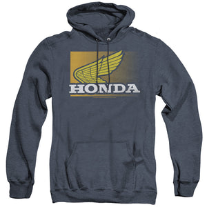 AN OFFCIALLY LICENSED HONDA WING GRADIENT ADULT UNISEX HEATHER PULLOVER HOODIE NAVY