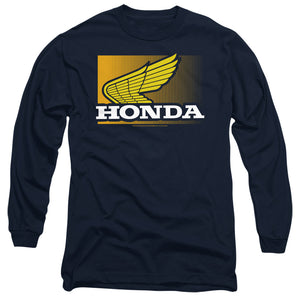 AN OFFCIALLY LICENSED HONDA WING GRADIENT MEN'S LONG SLEEVE T-SHIRT NAVY