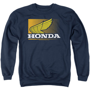 AN OFFCIALLY LICENSED HONDA WING GRADIENT ADULT UNISEX CREWNECK SWEATSHIRT NAVY
