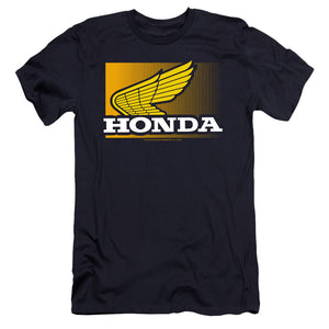 AN OFFCIALLY LICENSED HONDA WING GRADIENT MEN'S PREMIUM SLIM FIT T-SHIRT NAVY