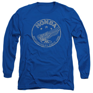 AN OFFCIALLY LICENSED HONDA MOTORCYCLES SINCE 1948 MEN'S LONG SLEEVE T-SHIRT ROYAL