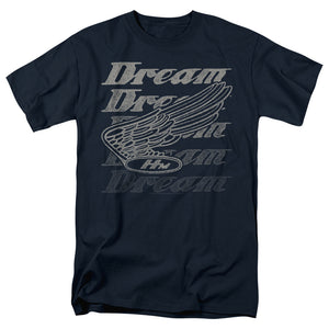 AN OFFCIALLY LICENSED HONDA MOTORCYCLES DREAMER MEN'S REGULAR FIT T-SHIRT NAVY