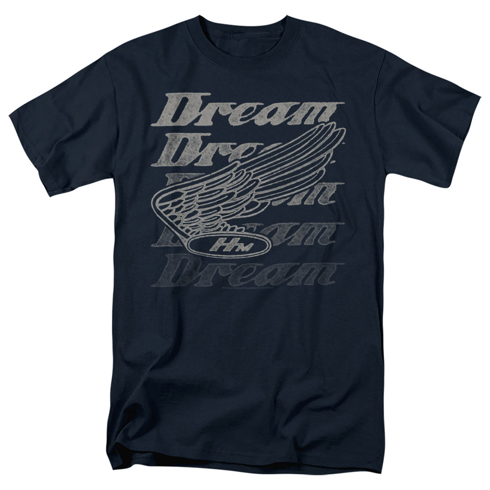 AN OFFCIALLY LICENSED HONDA MOTORCYCLES DREAMER MEN'S REGULAR FIT T-SHIRT NAVY