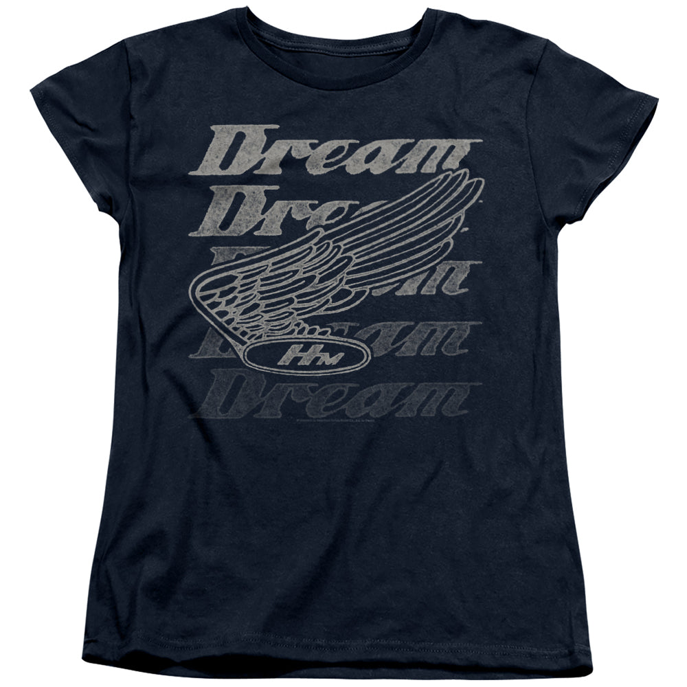 AN OFFCIALLY LICENSED HONDA MOTORCYCLES DREAMER WOMEN'S REGULAR FIT T-SHIRT NAVY