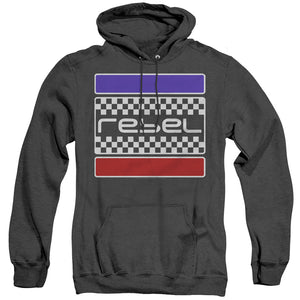 AN OFFCIALLY LICENSED HONDA REBEL CHECKERS ADULT UNISEX HEATHER PULLOVER HOODIE BLACK