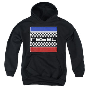 AN OFFCIALLY LICENSED HONDA REBEL CHECKERS YOUTH HOODIE BLACK