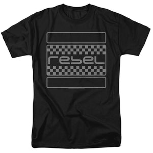AN OFFCIALLY LICENSED HONDA REBEL CHECKERS GREY MEN'S REGULAR FIT T-SHIRT BLACK