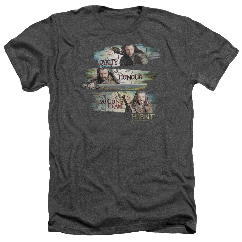 The Hobbit Loyalty And Honour Licensed Adult Unisex T-Shirt Heather Tee SM-2X