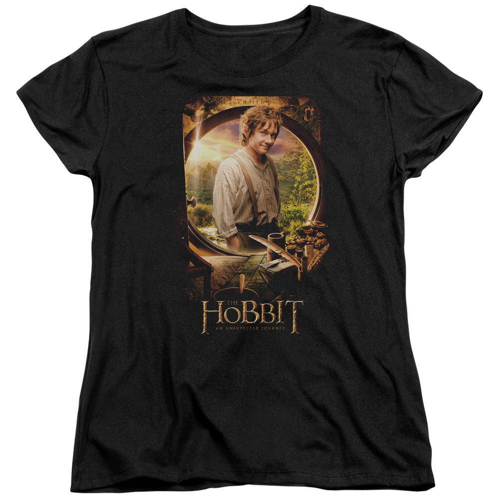 The Hobbit Bilbo Poster Licensed Women's T-Shirt Regular Fit SM-2X