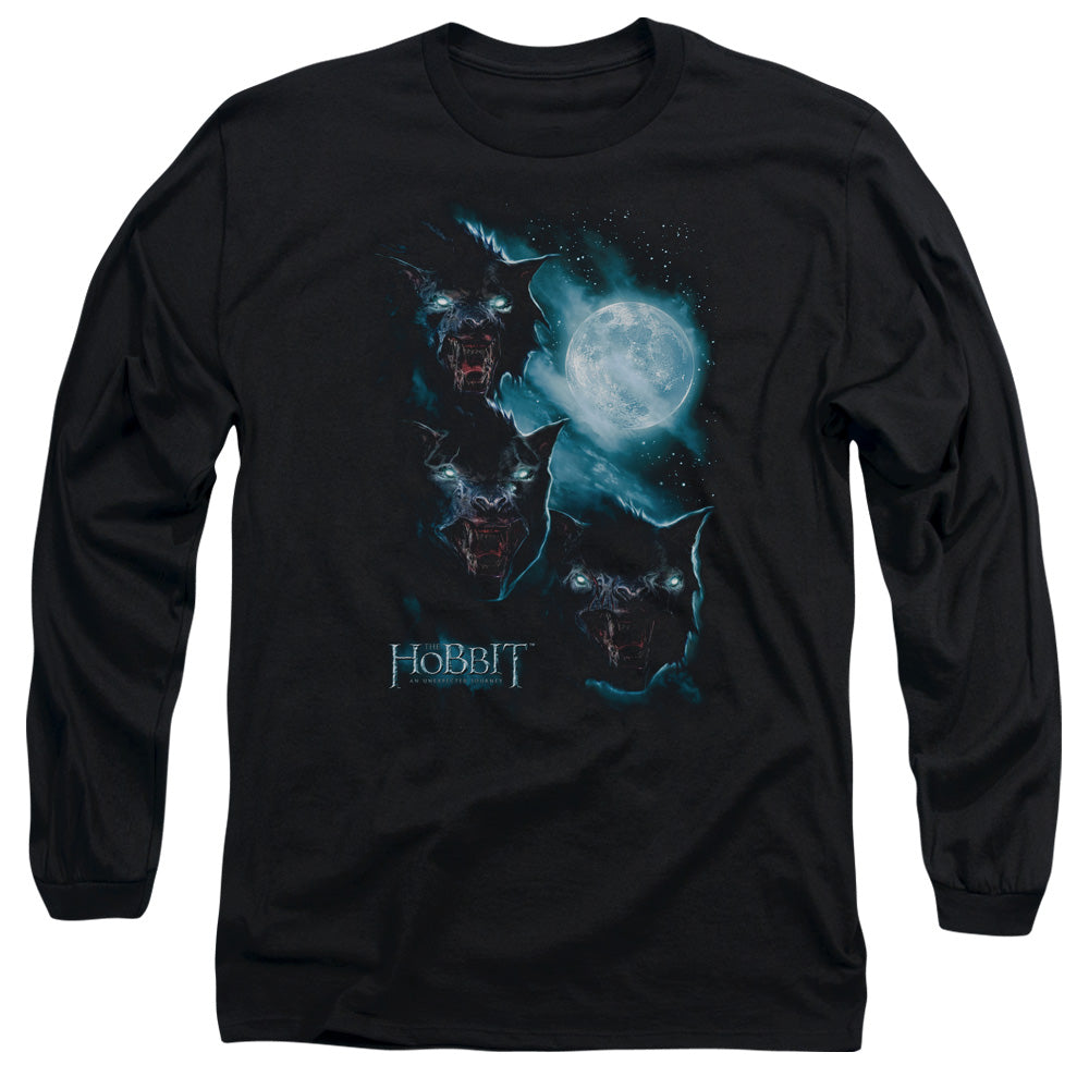 The Hobbit Three Warg Moon Licensed Adult Unisex Long Sleeve T-Shirt SM-2X