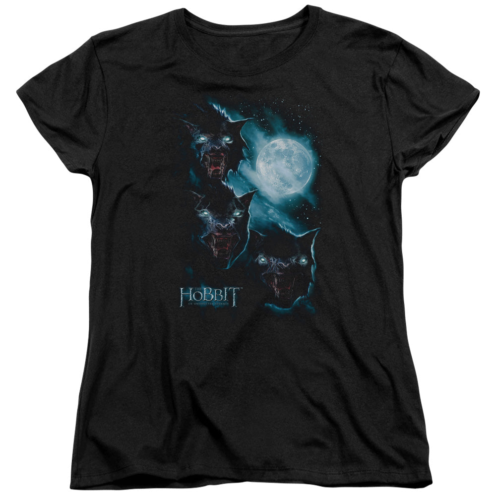 The Hobbit Three Warg Moon Licensed Women's T-Shirt Regular Fit SM-2X