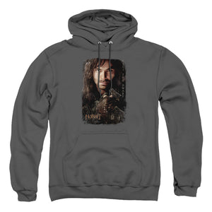 AN OFFCIALLY LICENSED HOBBIT KILI POSTER ADULT UNISEX PULLOVER HOODIE CHARCOAL