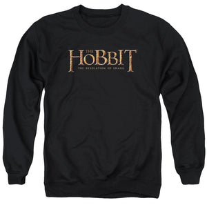 AN OFFCIALLY LICENSED HOBBIT LOGO ADULT UNISEX CREWNECK SWEATSHIRT BLACK