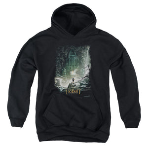 AN OFFCIALLY LICENSED HOBBIT AT SMAUGS DOOR YOUTH HOODIE BLACK