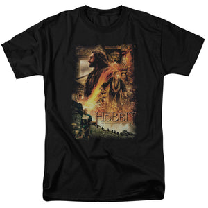 AN OFFCIALLY LICENSED HOBBIT GOLDEN CHAMBER MEN'S REGULAR FIT T-SHIRT BLACK