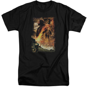 AN OFFCIALLY LICENSED HOBBIT GOLDEN CHAMBER MEN'S TALL FIT T-SHIRT BLACK