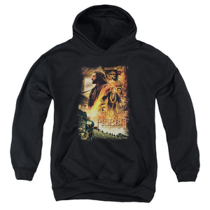 AN OFFCIALLY LICENSED HOBBIT GOLDEN CHAMBER YOUTH HOODIE BLACK