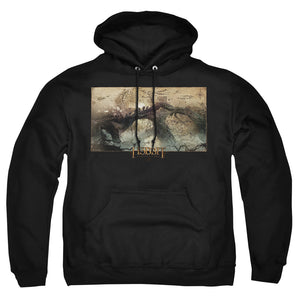 AN OFFCIALLY LICENSED HOBBIT EPIC JOURNEY ADULT UNISEX PULLOVER HOODIE BLACK