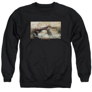 AN OFFCIALLY LICENSED HOBBIT EPIC JOURNEY ADULT UNISEX CREWNECK SWEATSHIRT BLACK