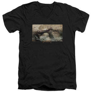 AN OFFCIALLY LICENSED HOBBIT EPIC JOURNEY MEN'S V-NECK T-SHIRT BLACK