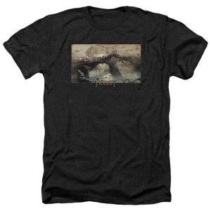 AN OFFCIALLY LICENSED HOBBIT EPIC JOURNEY MEN'S HEATHER T-SHIRT CHARCOAL