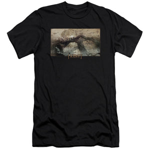 AN OFFCIALLY LICENSED HOBBIT EPIC JOURNEY MEN'S PREMIUM SLIM FIT T-SHIRT BLACK