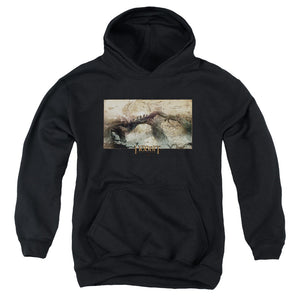 AN OFFCIALLY LICENSED HOBBIT EPIC JOURNEY YOUTH HOODIE BLACK