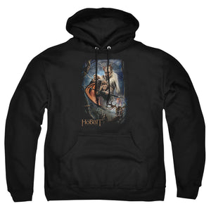 AN OFFCIALLY LICENSED HOBBIT THRANDUILS REALM ADULT UNISEX PULLOVER HOODIE BLACK
