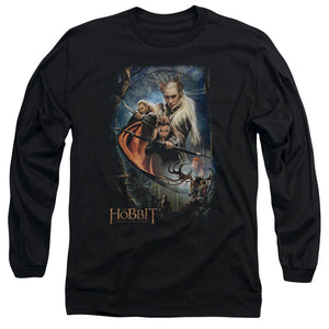 AN OFFCIALLY LICENSED HOBBIT THRANDUILS REALM MEN'S LONG SLEEVE T-SHIRT BLACK