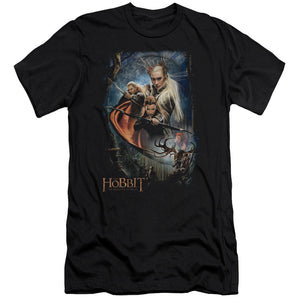 AN OFFCIALLY LICENSED HOBBIT THRANDUILS REALM MEN'S PREMIUM SLIM FIT T-SHIRT BLACK