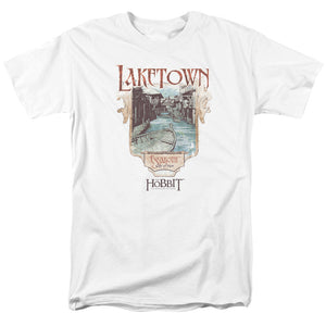 AN OFFCIALLY LICENSED HOBBITLAKETOWN HOBBITLAKETOWN MEN'S REGULAR FIT T-SHIRT WHITE