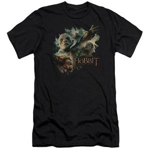 AN OFFCIALLY LICENSED HOBBIT BADDIES MEN'S PREMIUM SLIM FIT T-SHIRT BLACK