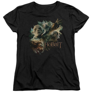 AN OFFCIALLY LICENSED HOBBIT BADDIES WOMEN'S REGULAR FIT T-SHIRT BLACK