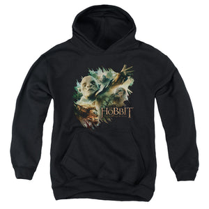 AN OFFCIALLY LICENSED HOBBIT BADDIES YOUTH HOODIE BLACK
