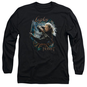 AN OFFCIALLY LICENSED HOBBIT KNIVES MEN'S LONG SLEEVE T-SHIRT BLACK