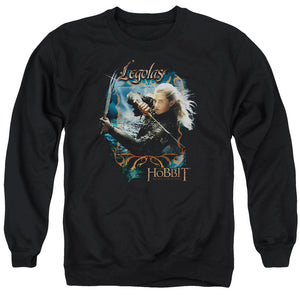 AN OFFCIALLY LICENSED HOBBIT KNIVES ADULT UNISEX CREWNECK SWEATSHIRT BLACK